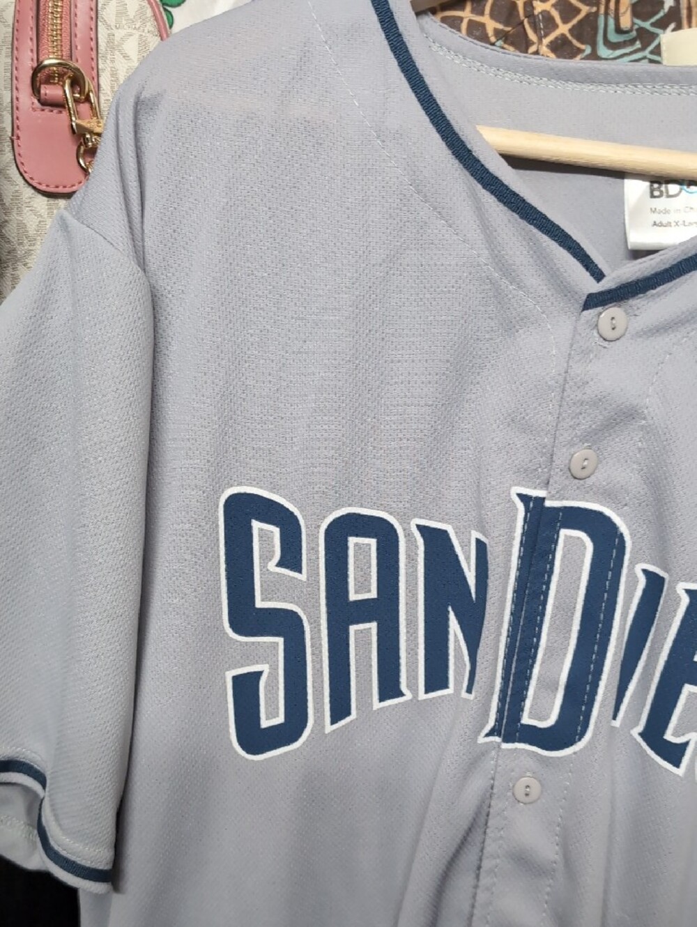 SAN DIEGO Padres MLB SGA Road Gray Baseball Jersey XL X Large 26 - Picture 3 of 16